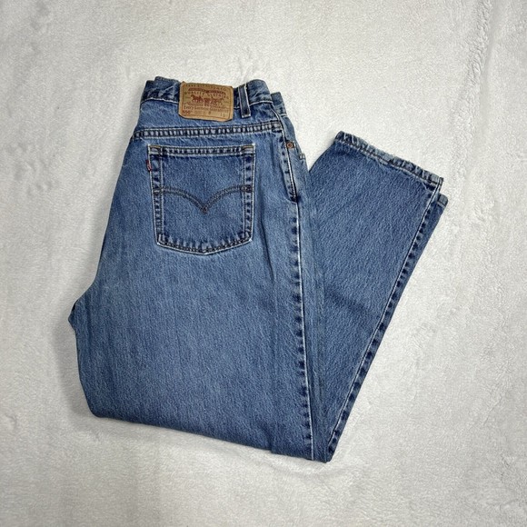 Vintage Levi's 550 Women's Size 18 Mis S Relaxed Fit Tapered Leg Denim Jeans USA - Picture 1 of 11